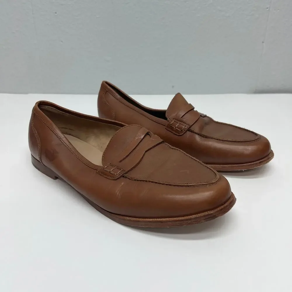 J. Crew Academia Leather Loafers Womens 7.5 School College Work Business Casual